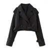 Женские куртки 2023 Sigutan, осенне-зимний плащ, женский модный винтажный уличный двубортный топ с длинными рукавами, женское пальто