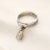 Pierścień Ring Lock Jewelry Crystal Silver 18K Gold Gold Never Fade Band Rings Biżuteria