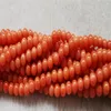 genuine rare Red Coral Smooth Round Beads Natural Stone Gemstone 5-6mm 16inch316j