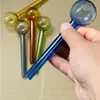 150mm claro pirex tubo queimador de óleo tubo de vidro grosso 40mm od bola para água fumar tubulação de vidro bongs plataforma de petróleo hookah bubbler ferramenta