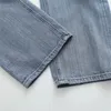 Kvinnors jeans 2023 Fashion Special Fabric Bamboo Knot Hög midja rakt rör Vintage Zipper denim Pants Mujer