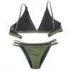 Costume da bagno da donna 2023 Set bikini Cross Border Occident Costume da bagno in garza verde militare Stile di vendita veloce