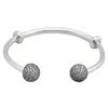 Chaîne Original Sparkling Ball Cap Serpent Chaîne Style Ouvert Bracelet Bracelet Fit Europe 925 En Argent Sterling Perle Charme Bijoux À Bricoler Soi-Même 231027