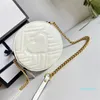 2023-Shoulder Chain Bag Ringer Round Crossbody Large Capacity Purse Student Latest Street Trend Explosive Solid Color Wavy Zipper Women'S Leather Bags 18cm