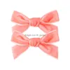 Hairpins 2Pcs/Set Solid Veet Hair Bows For Girls Clips Baby Boutique Hairpin Handmade Barrettes Headwear Kids Accessories Dr Dhgarden Otkqt