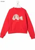 Luxe baby hoodie Volledige labels Effen kindertrui Maat 100-150 Doll Bear Print kindertrui Okt25
