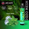 Aokit ZOZO Mesh BAR Disposable E-cigarettes Device 4500 Puffs 650mAh Rechargeable Battery 10ml Prefilled Cartridge Portable Vape Stick 15Colors