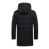 Heren Donsparka's Winter Dikke Warme Jas Mannen Oversized Lange Katoenen Parka Puffer Uitloper Jassen Streetweare Mannelijke Effen Kleur Kleding 231026