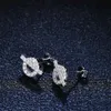 Pendientes de plata S925, tachuelas de nariz de cerdo para mujer, temperamento, joyería de oreja de regalo de diamante Mosang Simple