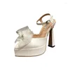 Sandały spiczasty platforma koronkowa bok damskie sztylet na obcasie buty buty białe letnie buty gladiator eleganckie damskie ślub