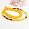 سلاسل Natural Amber Bead Lanyard Necklace Men Women Fine Jewelry Adlicen الأصفر الصفراء Ambers 108 Mala Netlaces