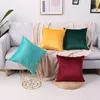 Pillow 45x45cm Solid Color Luxury Velvet Throw Case Sofa Car Seat Back Lumbar Cushion Cover Home Decor Bed Soft Pillowcase 231027