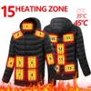 Gilet chauffant électrique d'hiver pour hommes, zones infrarouges USB, gilet pour sport, randonnée, veste chauffante