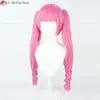 Catsuit-kostuums Anime Cosplay 80 cm lange roze krulstijl Perona Hittebestendig synthetisch haar Feestvrouw Pruiken + Pruikdop