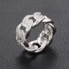 Topp iskall Moissanite Ring Hip Hop Trendy Fashion Moissanite Products Pass Diamond Tester Shiny SMEEXKE MEN