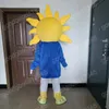 2024 Tamanho adulto Happy Sun Mascot Trajes Halloween Fanche Fanche Party Cartoon Caractere Carnaval Carnaval Publicidade Festas de Festa de Aniversário