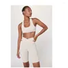 Aktiva uppsättningar 2 stycken Set Women Gym Workout Clothing Yoga Suit Badminton Golf