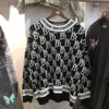 Full WELLDONE Jacquard Knit Sweater Well Done Embroidered Sweater W220813200g