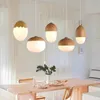 Designer Nordic Creative Single Head Grain Nut Pendant Lights Restaurang Bedroom Bedside Fashion Pendant Lights Glass