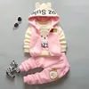 Ensembles de vêtements précipités bébé dessin animé de noël automne hiver sweat-shirt chaud 3 pièces infantile enfants enfants sport costume vêtements 231026