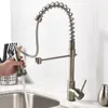 Kitchen Faucets Brushed Nickel CUPC NSF Pull Down Sprayer Single Handle Sink Faucet 304 Stainless Steel Black And Gold Sale CLASSIC Core