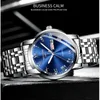 Armbandsur Belushi Mens Fashion Business Quartz Watches Top Luxury Brand Full Steel Waterproof Analog Men Calendar Clock 231027