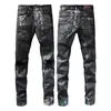 23ss Nouveau Pantalon en denim violet Jeans pour hommes Jeans de créateur Hommes Pantalon noir Qualité haut de gamme Conception droite Rétro Ripped Biker Jean Slim Fit Vêtements de moto