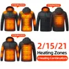 Jackets For Men And Women Usb Electric Heated Hoodie Winter Heating Clothing Warming Hunting Coat Rechargeable