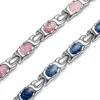 Bracelet RainSo Bracelets en cristal magnétique Bracelets strass bijoux femmes accessoires sain Bio énergie hologramme Germanium Bracelets 231027