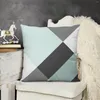 Pillow Duck Egg & Grey Patchwork Throw Sitting Cases Decorative