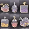 Pendant Necklaces 1Pc Mix Styles Geometric Heart Oval Glass Memory Living Relicario Cabochon Medaillon Locket For Jewelry Making Wholesale