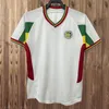 02 04 Senegal Camisetas de fútbol retro para hombre Equipo nacional DIOUF BOUBA DIOP H. CAMARA KH. FADIGA Local Blanco Visitante Azul Camisetas de Fútbol Uniformes