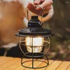 Draagbare lantaarns Vintage buitententkamplicht Oplaadbaar Camping LED-verlichting Hangende draaglichten Multifunctioneel nachtlampje