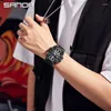 Zegarek na ręce sanda sport sportowy wojsko zegarek 50 m wodoodpornych kwarcowych zegarek elektronów Led Electron Watch for Male Relogios