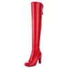 Boots Fashion Women s Thigh High Sexy Black Red Heel Over The Knee Female Autumn Winter Long Dance Party Shoes Lady 231026