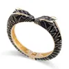 Bangle haha ​​toto trendig zebra manschett armband uttalande armband för kvinnor guld pläterad med färgglada emaljfärgarmband pulseira 231027