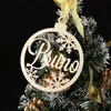 Dekoracje świąteczne Niestandardowe choinki Bombki Choinka Dekorowanie Personalizowane ozdoby laserowe nazwy świąteczne świąteczne prezenty