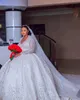 Clássico plus size vestidos de casamento vestido de baile luxuoso lantejoulas rendas beading colher pescoço vestidos de novia feito sob encomenda