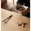 Bordmattor Mumo Wood Ink Cross Mat Log Cherry Black Walnut Thermal Isolation Creative Home Restaurant