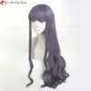 CATSUP -kostymer Två versioner Anime och Comic Cardcaptor Sakura Tomoyo Daidouji 80cm Long Grey Purple Curly Cosplay Hair + Wig Cap