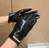 Casual Side Zipper Sheepskin Gloves Designer High End Mittens Plus Winter Leather Gloves Lambskin Mitten