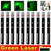 Puntatori laser 10 pezzi 50 miglia 532 Nm Mini puntatore laser verde brillante penna astronomia 1 Mw Powerf Lazer portatile giocattolo per cani / gatti singola goccia Del Dhchp