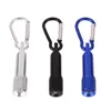 Flashlights Torches 100pcs/lot Mini LED Carabiner Mountaineering Buckle Torch Clip Keychain Camping Hiking Glare Pocket Light