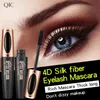 Mascara 1 pièce 4D en Fiber de soie, recourbe-cils pour Extension de cils, noir, épais, Long, imperméable, maquillage, cosmétiques, 231027