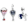 Ny Summer Air Balloon Charm Lose Beads 925 Sterling Silver Jewelry Fits For Original Armband Charms Romantic and Lovely Wholesa255h