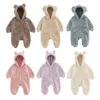 Pullover 0 2y Born Baby Rompers Spring Autumn Warm Fleece Boys Costume Girls Clothing Animal Overwear Jumpsuits 231027