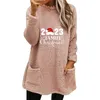 Women's Hoodies Ladies Casual Christmas Print Round Neck Long Sleeve Pocket H Hoodie Womens Leggings Sweatshirt Set Large Zipper