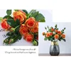 Dekorativa blommor 1st 3 huvud Artificial Rose Flower Real Touch for Home Office Kitchen Living Room Garden Holloween Juldekor
