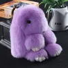 Animaux en peluche en peluche moelleux véritable fourrure de lapin Pompon lapin porte-clés femmes filles mignonnes pompon lapin porte-clés sur sac bibelot bijoux nouvel an jouet cadeau L231027