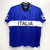 Итальянские мужские повседневные рубашки, высококачественная футболка из 100% чистого хлопка ITALIA с короткими рукавами и технологией вышивки, модная tha280G